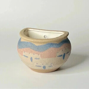 Pocket Planter Native American Pottery Sand Art Indian Art Vintage Southwest